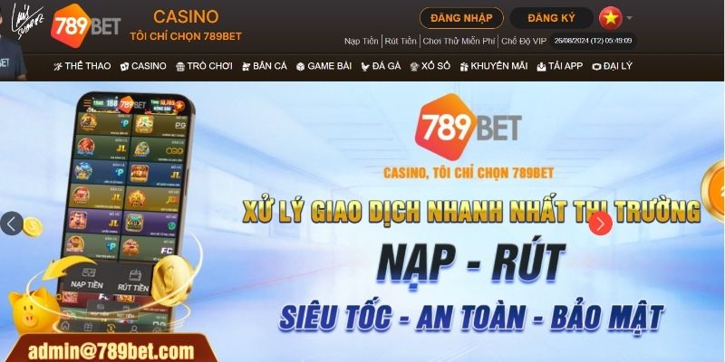 Rút nạp tiền nhanh chóng cực kì nhanh, tiện