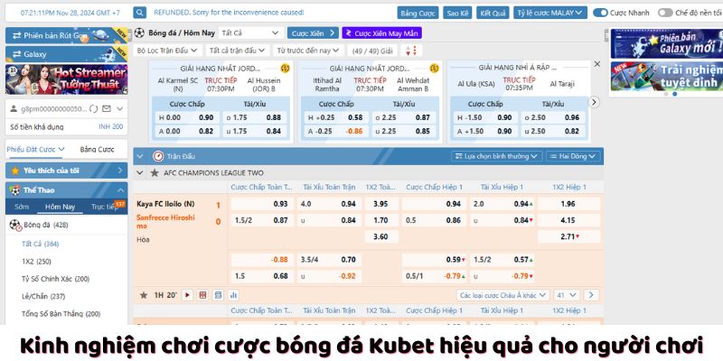 Kinh nghiệm chơi cược bóng đá Kubet hiệu quả cho người chơi